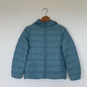 Uniqlo Kids Puffer light Weigh Coat Jacket Blue Size 11/12